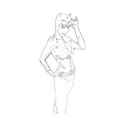 Раскраска: Catwoman (Супер герой) #78105 - Бесплатные раскраски для печати