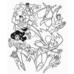 Раскраска: Super Heroes DC Comics (Супер герой) #80117 - Бесплатные раскраски для печати