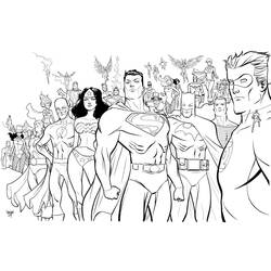 Раскраска: Super Heroes DC Comics (Супер герой) #80122 - Бесплатные раскраски для печати