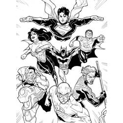 Раскраска: Super Heroes DC Comics (Супер герой) #80300 - Бесплатные раскраски для печати