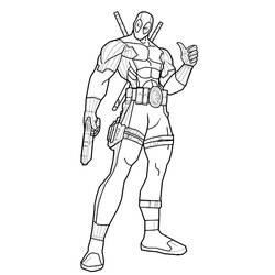 Раскраска: Deadpool (Супер герой) #82825 - Бесплатные раскраски для печати