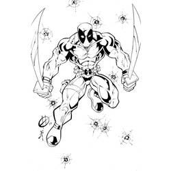 Раскраска: Deadpool (Супер герой) #82827 - Бесплатные раскраски для печати