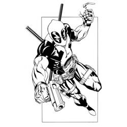 Раскраска: Deadpool (Супер герой) #82830 - Бесплатные раскраски для печати