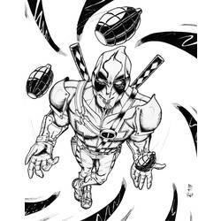 Раскраска: Deadpool (Супер герой) #82832 - Бесплатные раскраски для печати