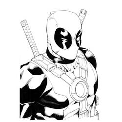 Раскраска: Deadpool (Супер герой) #82833 - Бесплатные раскраски для печати