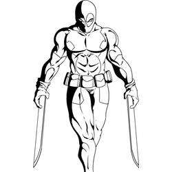 Раскраска: Deadpool (Супер герой) #82843 - Бесплатные раскраски для печати