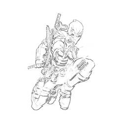 Раскраска: Deadpool (Супер герой) #82844 - Бесплатные раскраски для печати