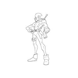 Раскраска: Deadpool (Супер герой) #82869 - Бесплатные раскраски для печати