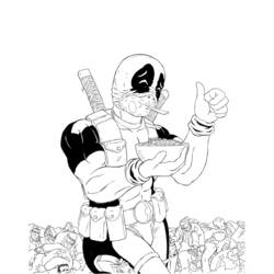 Раскраска: Deadpool (Супер герой) #82880 - Бесплатные раскраски для печати
