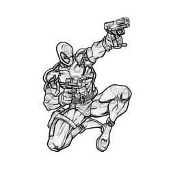 Раскраска: Deadpool (Супер герой) #82893 - Бесплатные раскраски для печати