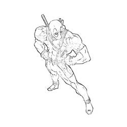 Раскраска: Deadpool (Супер герой) #82904 - Бесплатные раскраски для печати