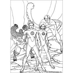 Раскраска: Фантастическая четверка (Супер герой) #76346 - Бесплатные раскраски для печати