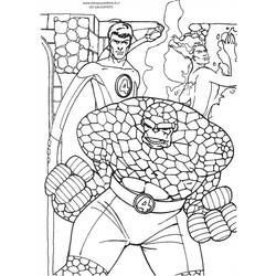 Раскраска: Фантастическая четверка (Супер герой) #76401 - Бесплатные раскраски для печати
