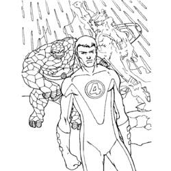 Раскраска: Фантастическая четверка (Супер герой) #76499 - Бесплатные раскраски для печати