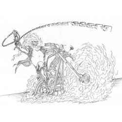 Раскраска: Ghost Rider (Супер герой) #82025 - Бесплатные раскраски для печати