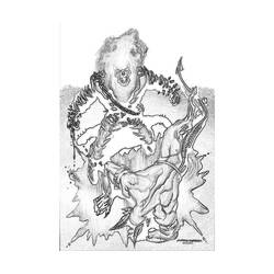 Раскраска: Ghost Rider (Супер герой) #82041 - Бесплатные раскраски для печати