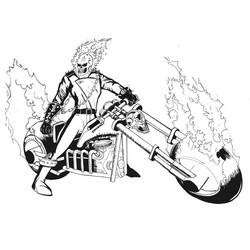 Раскраска: Ghost Rider (Супер герой) #82057 - Бесплатные раскраски для печати