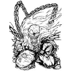 Раскраска: Ghost Rider (Супер герой) #82058 - Бесплатные раскраски для печати