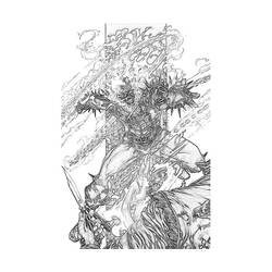 Раскраска: Ghost Rider (Супер герой) #82065 - Бесплатные раскраски для печати
