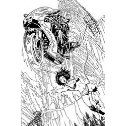 Раскраска: Ghost Rider (Супер герой) #82067 - Бесплатные раскраски для печати
