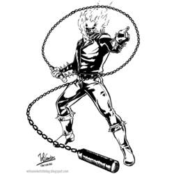 Раскраска: Ghost Rider (Супер герой) #82089 - Бесплатные раскраски для печати