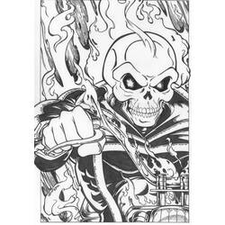 Раскраска: Ghost Rider (Супер герой) #82105 - Бесплатные раскраски для печати