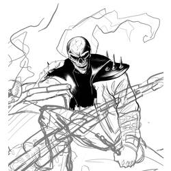 Раскраска: Ghost Rider (Супер герой) #82122 - Бесплатные раскраски для печати