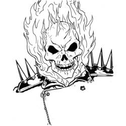 Раскраска: Ghost Rider (Супер герой) #82141 - Бесплатные раскраски для печати
