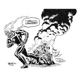 Раскраска: Ghost Rider (Супер герой) #82173 - Бесплатные раскраски для печати