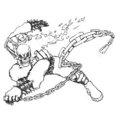 Раскраска: Ghost Rider (Супер герой) #82215 - Бесплатные раскраски для печати