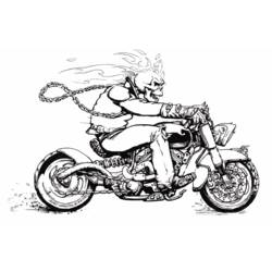 Раскраска: Ghost Rider (Супер герой) #82234 - Бесплатные раскраски для печати