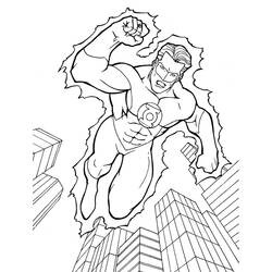 Раскраска: Зеленый Фонарь (Супер герой) #81292 - Бесплатные раскраски для печати
