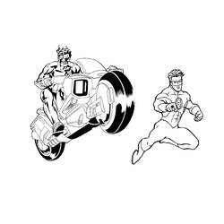 Раскраска: Зеленый Фонарь (Супер герой) #81295 - Бесплатные раскраски для печати