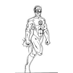 Раскраска: Зеленый Фонарь (Супер герой) #81296 - Бесплатные раскраски для печати