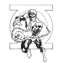 Раскраска: Зеленый Фонарь (Супер герой) #81299 - Бесплатные раскраски для печати