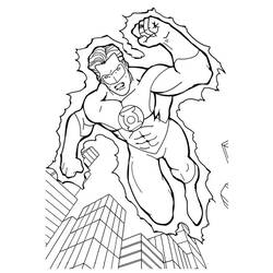 Раскраска: Зеленый Фонарь (Супер герой) #81302 - Бесплатные раскраски для печати