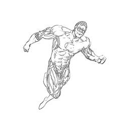 Раскраска: Зеленый Фонарь (Супер герой) #81315 - Бесплатные раскраски для печати