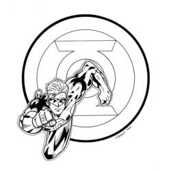 Раскраска: Зеленый Фонарь (Супер герой) #81318 - Бесплатные раскраски для печати