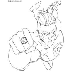Раскраска: Зеленый Фонарь (Супер герой) #81507 - Бесплатные раскраски для печати