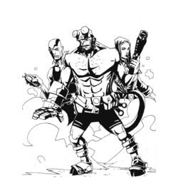 Раскраска: Hellboy (Супер герой) #78488 - Бесплатные раскраски для печати