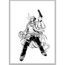 Раскраска: Hellboy (Супер герой) #78495 - Бесплатные раскраски для печати