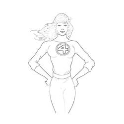 Раскраска: Женщина-невидимка (Супер герой) #83219 - Бесплатные раскраски для печати