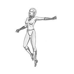 Раскраска: Женщина-невидимка (Супер герой) #83226 - Бесплатные раскраски для печати