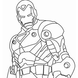 Раскраска: Железный Человек (Супер герой) #80526 - Бесплатные раскраски для печати