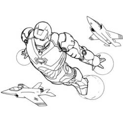 Раскраска: Железный Человек (Супер герой) #80546 - Бесплатные раскраски для печати