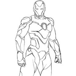 Раскраска: Железный Человек (Супер герой) #80548 - Бесплатные раскраски для печати
