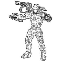 Раскраска: Железный Человек (Супер герой) #80577 - Бесплатные раскраски для печати