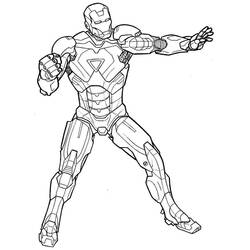 Раскраски: Железный Человек - Бесплатные раскраски для печати