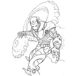Раскраска: Железный Человек (Супер герой) #80652 - Бесплатные раскраски для печати