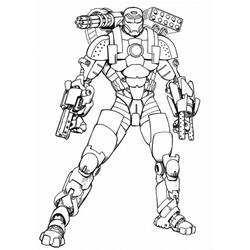 Раскраска: Железный Человек (Супер герой) #80666 - Бесплатные раскраски для печати